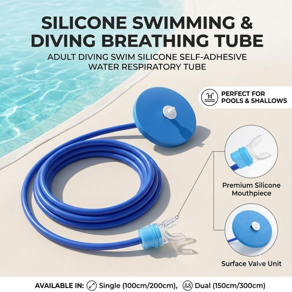 Saltwater Line - Yetişkin Dalış Yüzme Silikon Su Solunum