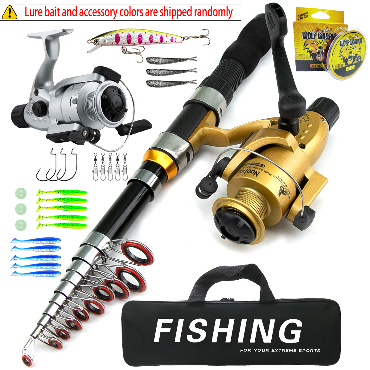 Freshwater Line - Taşınabilir 1.8m 2.1m Teleskopik Olta Makarası